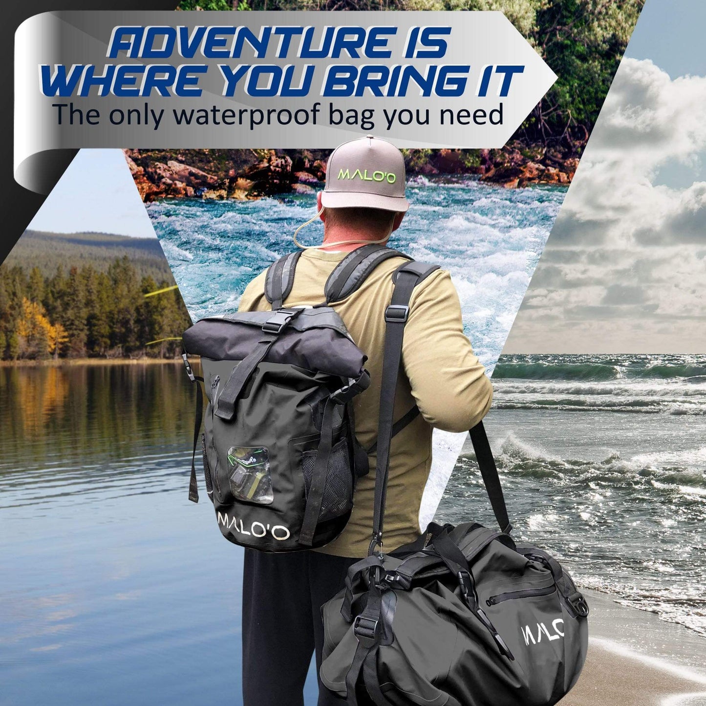 Malo'o - DryPack Roll Top Duffle Bag
