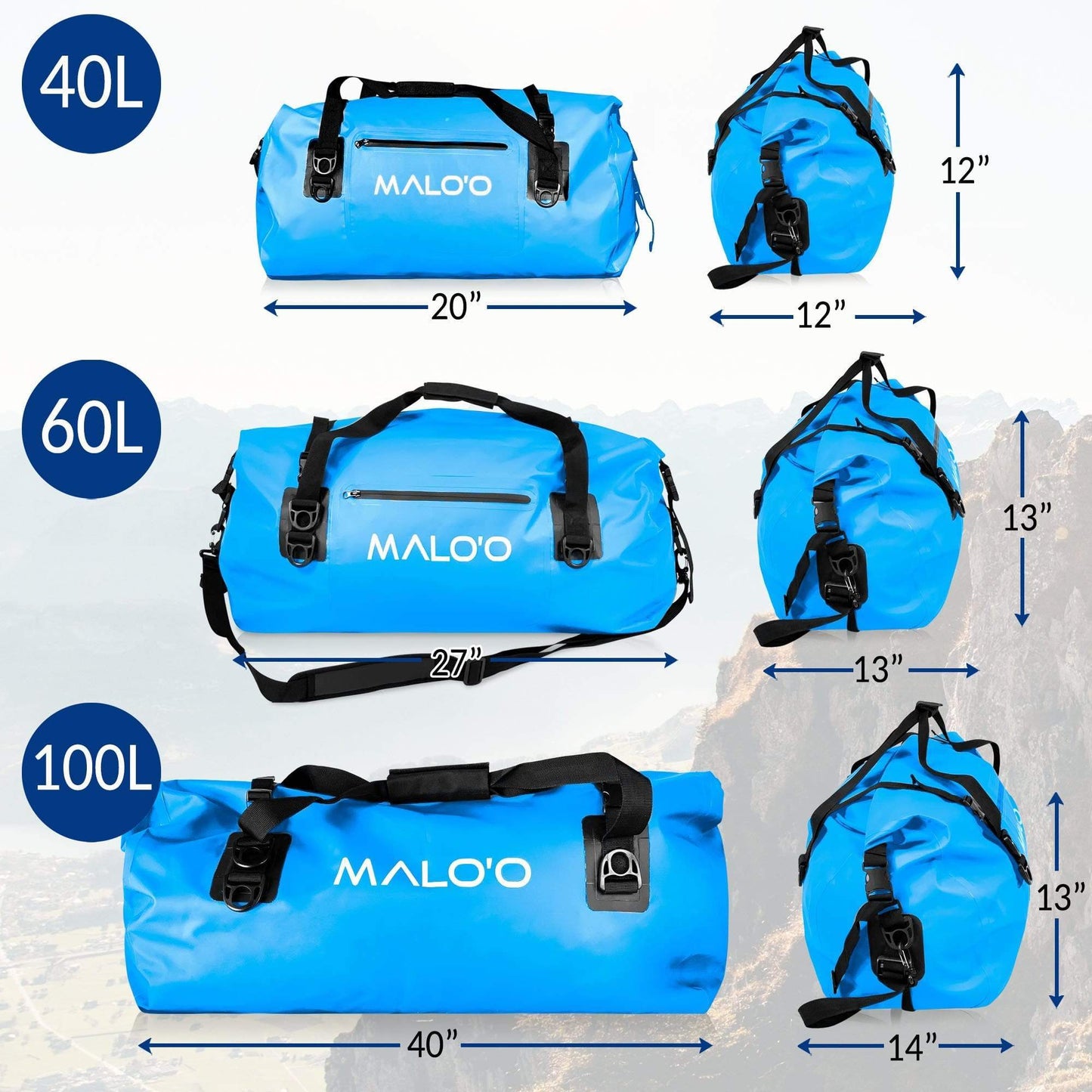 Malo'o - DryPack Roll Top Duffle Bag
