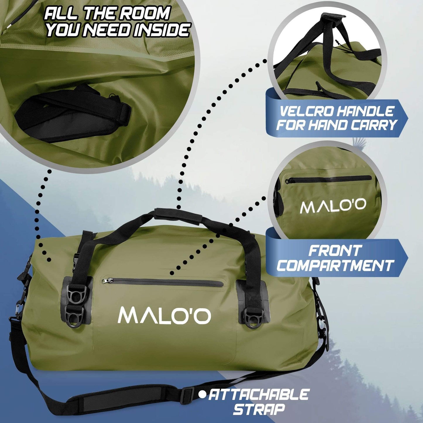 Malo'o - DryPack Roll Top Duffle Bag